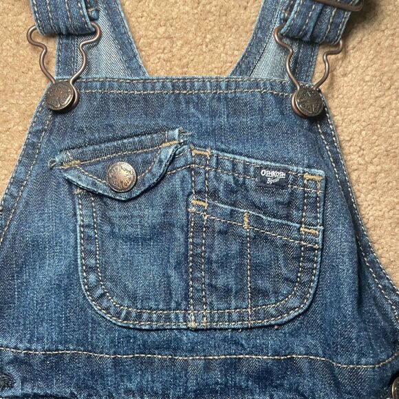 OshKosh B'Gosh 12M Carpenter Overalls Unisex - Picture 3 of 7